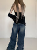 Windbreaker y2k denim wide pants