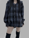 Gizen Hood Check Shirt