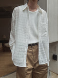 Way see-through check shirt