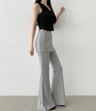 Layered Skirt Leggings Bootcut Banding Pants