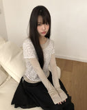 [MADE] Ronen Shirred Short Sleeve Layered Tencel Long Sleeve T-shirt