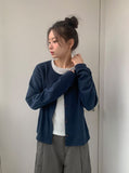 [BAONHAUS] Pelky Layered Rib Cardigan