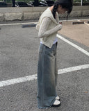 Uto Wash Denim Wide Pants