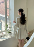 Cren Shirring Pleats Mini One Piece
