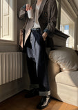Minimal Deep Pintuck Denim