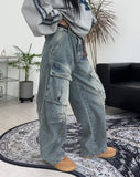 Herique Rivet Cargo Denim Pants
