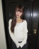 Boli Brushed Button V-Neck Long Sleeve T-Shirt