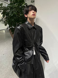 Damir coated leather pants
