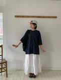 Hondas Nylon Ribbon Tiered Long Skirt