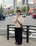 Delson string fleece banding pants