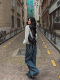 Benny loose wide denim pants