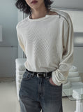 Feria Ribbed Diagonal Zipper Knit