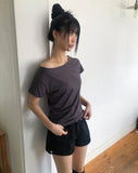 Libya Boat Neck Short Sleeve T-shirt