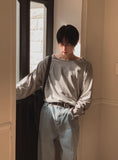 Chris Boatneck Loose Fit Button Long Sleeve T-Shirt