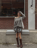 Teen Grey Brush Skirt