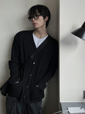 Cotton waffle pocket cardigan