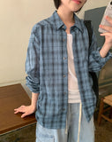 [unisex] Amiku Summer Over Check Shirt