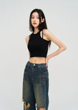 [U-BASIC] Winnie Halter Ribbed Sleeveless