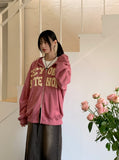 Bipo Over Fit Lettering Two-Way Hood Zip-Up