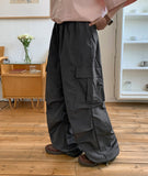[unisex] Ensel Banding Nylon String Parachute Cargo Pants