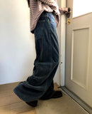 Belan Velvet Curved Denim Pants