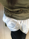 Koran Unbalance Layered Banding Skirt