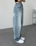 Deueddy Washing Long Wide Denim Pants