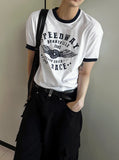 Printing Ringer Short Sleeve T-shirt