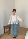 Tsuminko Stripe Balloon Denim Cargo Pants