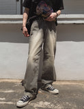 Demo Washing Gray Denim Pants