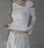 Art Knot One-Shoulder Tee