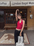 sticky knit halter sleeveless