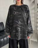 Tiff Damage Camo Waffle Sweatshirt