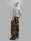 MAZEN LEOPARD CARGO PANTS