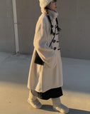 Pugeun fleece duffel coat
