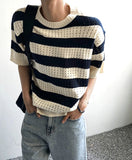 Skash Stripe Short Sleeve Knit
