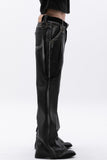 rockstern washing leather bootcut pants