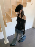 Merni Metal Star Leather Belt