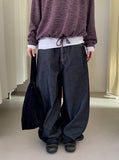 Podan Raw Denim Balloon Wide Pants