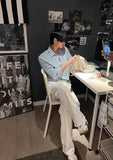 Slab White Wide Denim Pants
