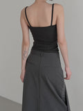 Frill Lace Wrap Slim Sleeveless