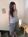 [unisex] Maril Banding Bermuda Cotton Pants