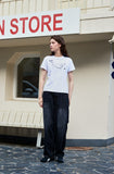 Angel Brooch Crop Short Sleeve Tee