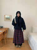 Deneki Fleece Quilting Hood Zip-Up Jumper
