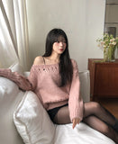 Kumo Cozy Punched Boat Neck Knit