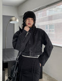 Denim Pad Crop Rider Jacket