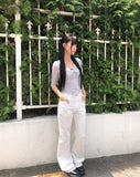 Half-cut Bootcut Pants