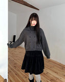 Obin Double Button Collar Knit Cardigan
