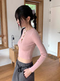 [Leverable] Papi Two-Way Double Ballet Core Ribbon Long Sleeve Knit