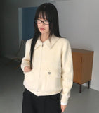 Lawson Flap Pocket Angora Fur Collar Zip-up